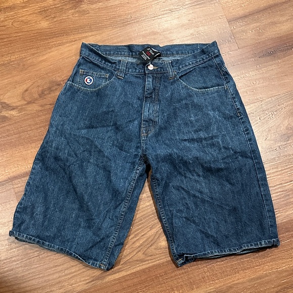 G-Unit 50 Cent Men's Blue Denim Shorts Jorts 34 - Picture 1 of 3